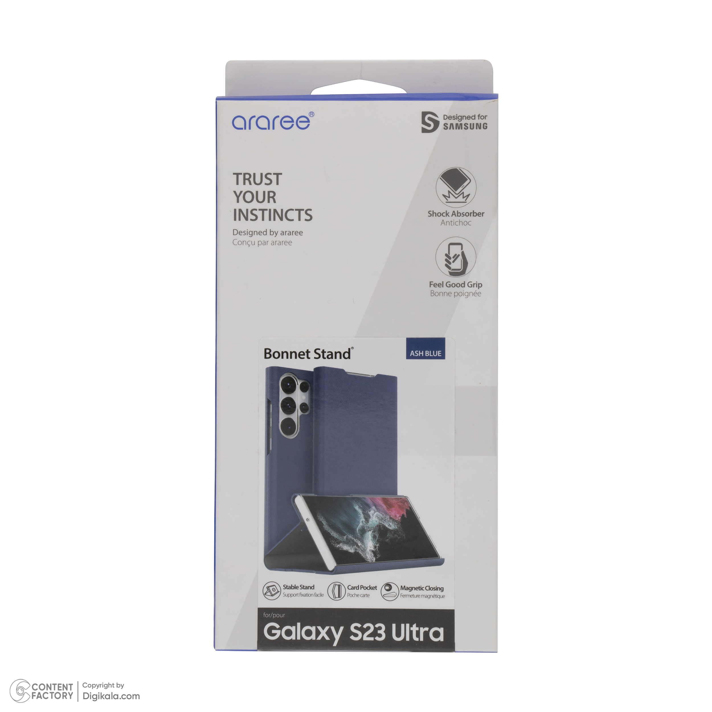 کیف کلاسوری آراری مدل Bonnet Stand مناسب برای گوشی موبایل سامسونگ Galaxy S23 Ultra
