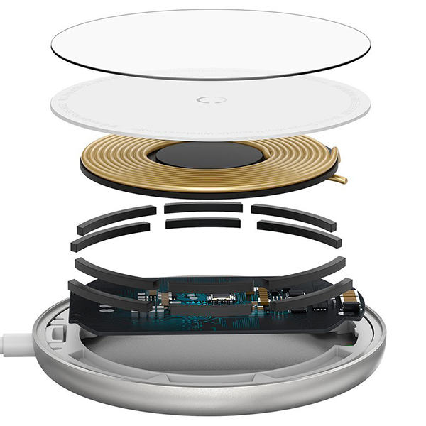 شارژر بی سیم باسئوس مدل Simple Mini Magnetic Wireless Charger WX01-JKF