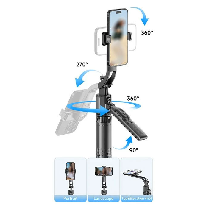 سه پایه هوشمند نگهدارنده گوشی موبایل مدل چرخشی TRIPOD C17