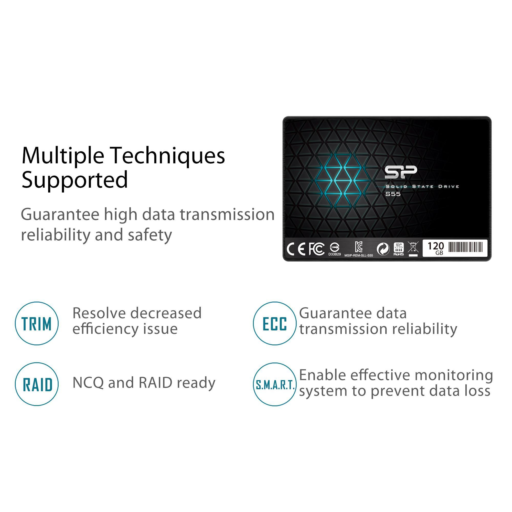 اس اس دی اینترنال سیلیکون پاور مدل Slim S55 ظرفیت 120 گیگابایت