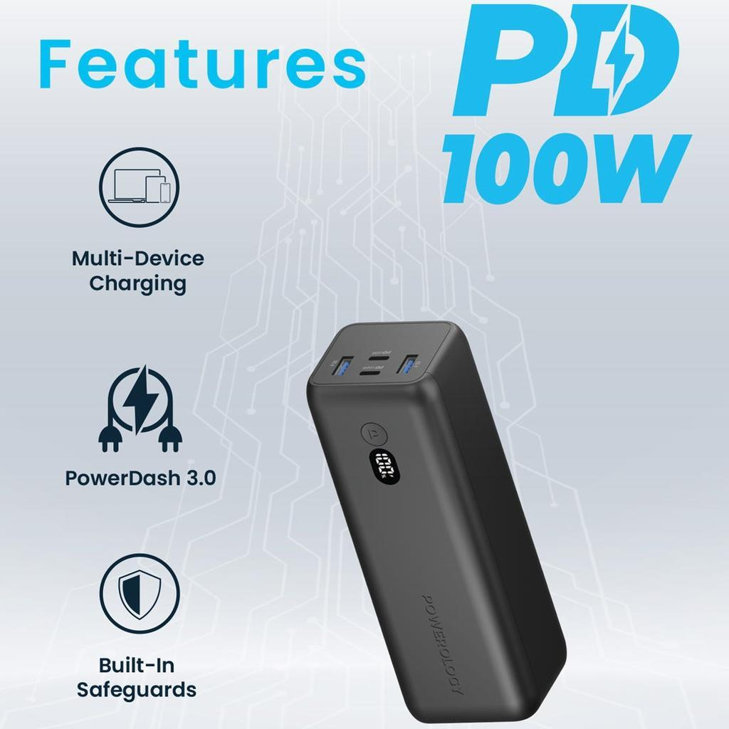 پاور بانک پاورلوجی مدل  ONYX PPBCHA20 ظرفیت 30000 میلی آمپر ساعت