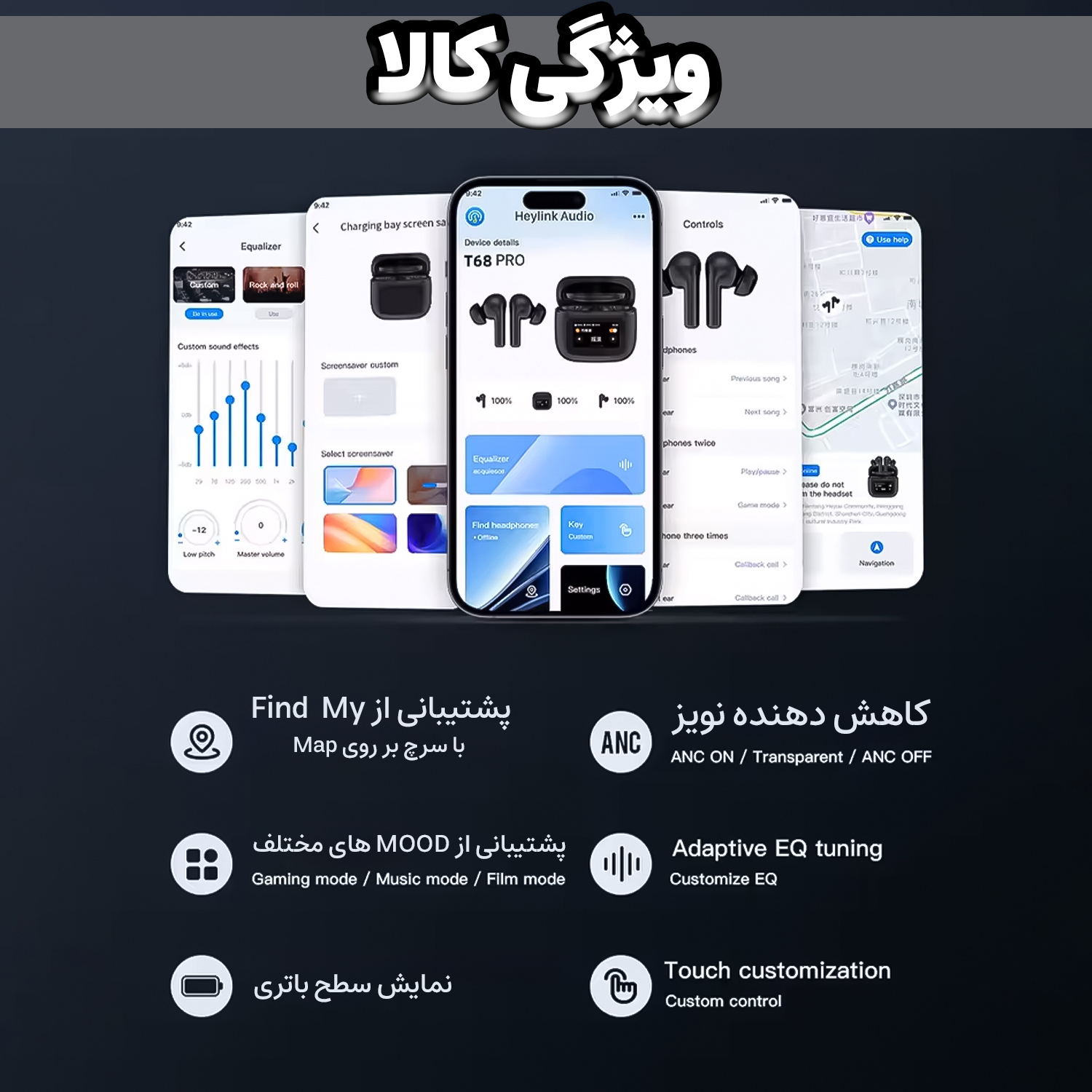 هدفون بلوتوثی لوکسار مدل T68 Pro