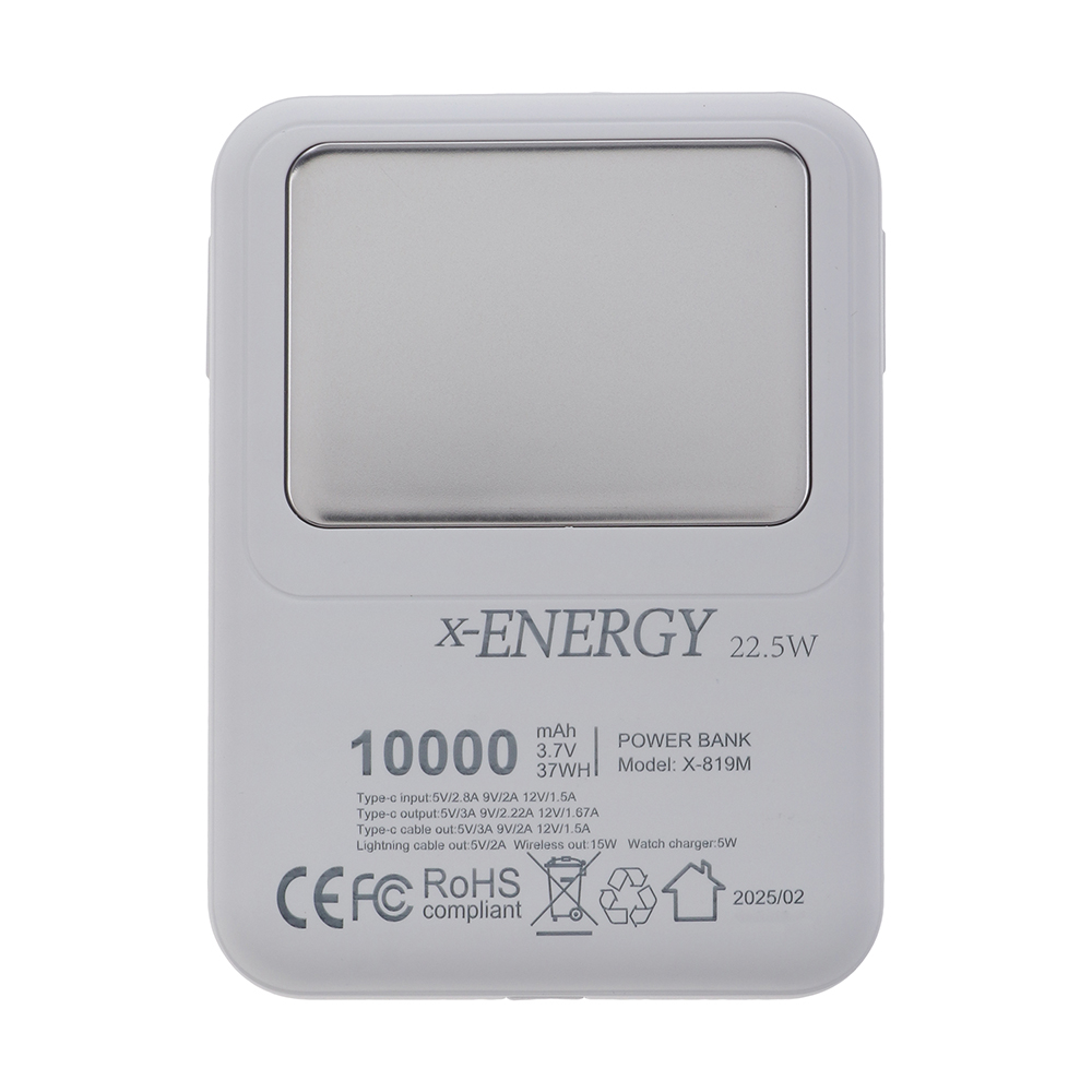 پاوربانک ایکس انرژی مدل X-819M 22.5W ظرفیت 10000 میلی آمپر ساعت