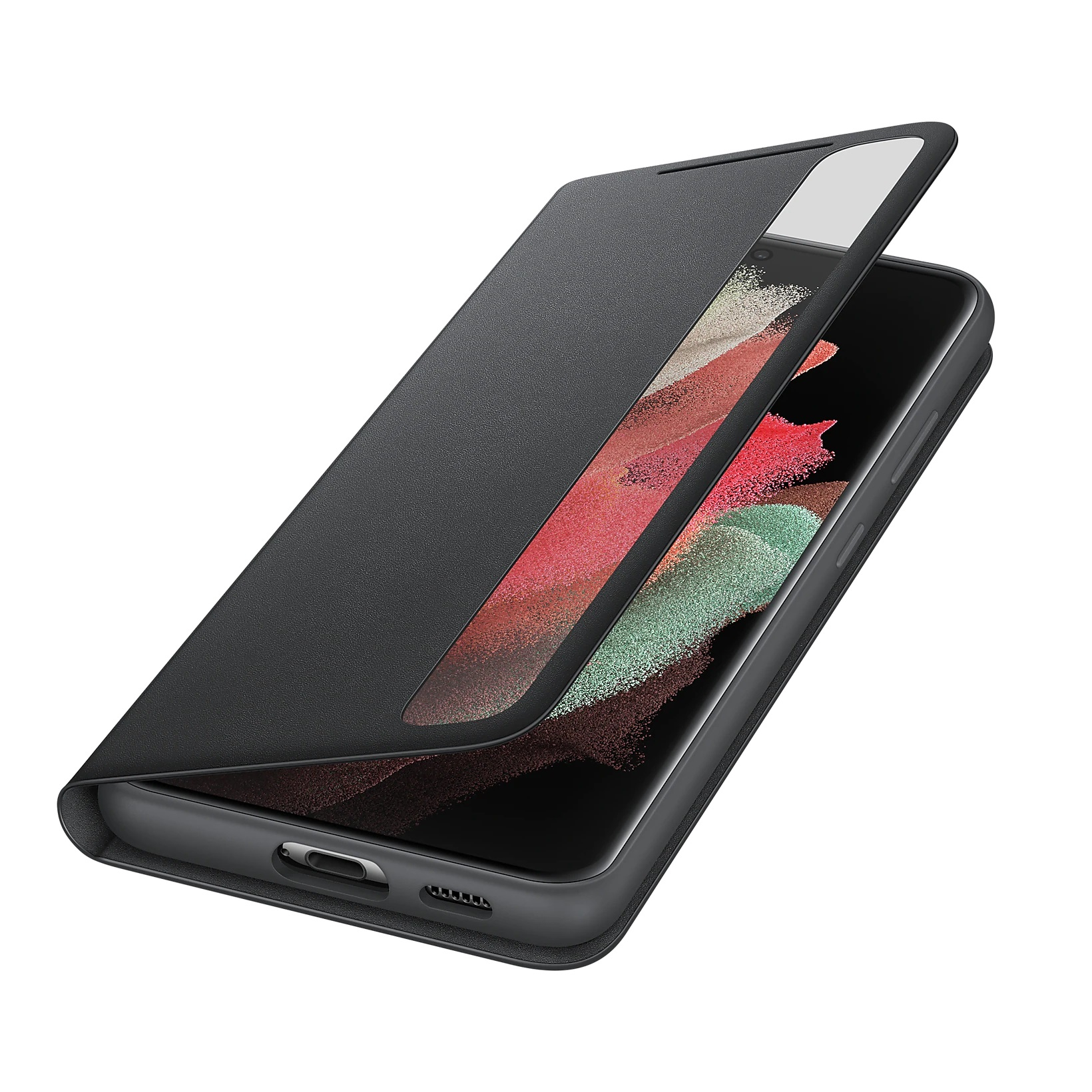 کیف کلاسوری مدل Smart Clear View مناسب برای گوشی موبایل سامسونگ Galaxy S21 Ultra