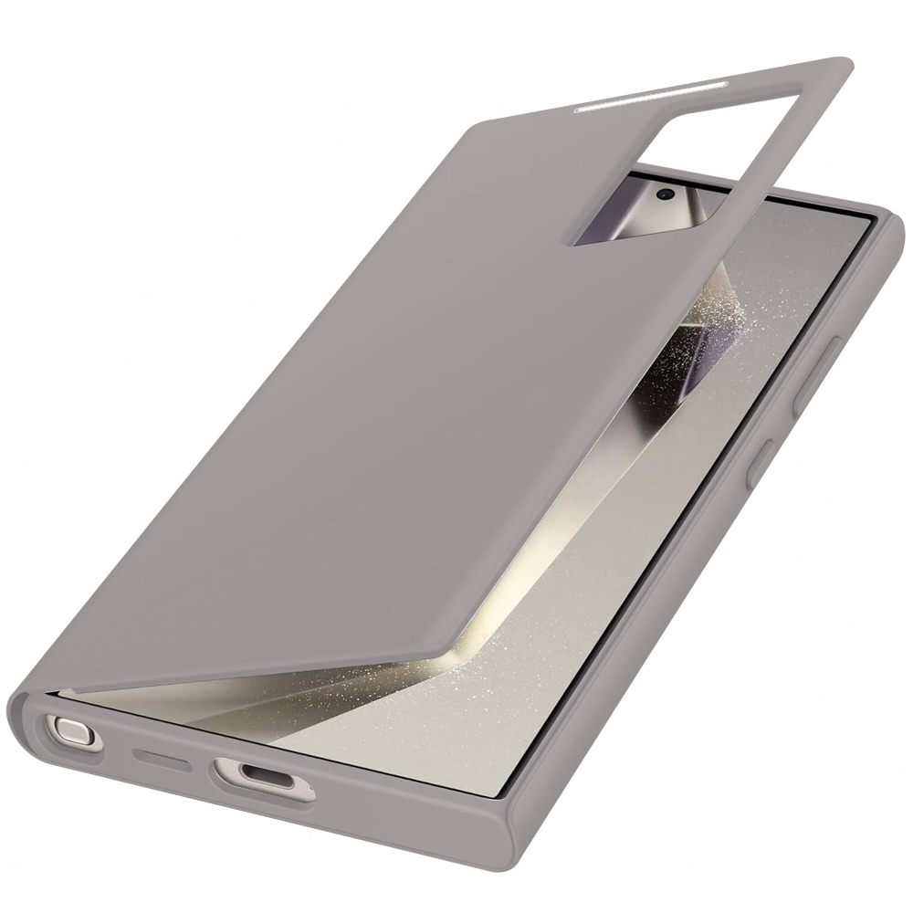 کیف کلاسوری بادیگارد مدل S-View Gray مناسب برای گوشی موبایل سامسونگ Galaxy S24 Ultra