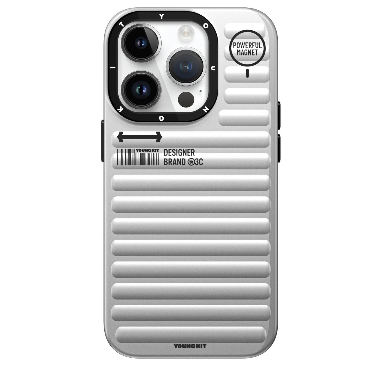 کاور یانگ کیت مدل پافر رنگ تیتانیوم مناسب برای گوشی موبایل اپل iphone 15promax