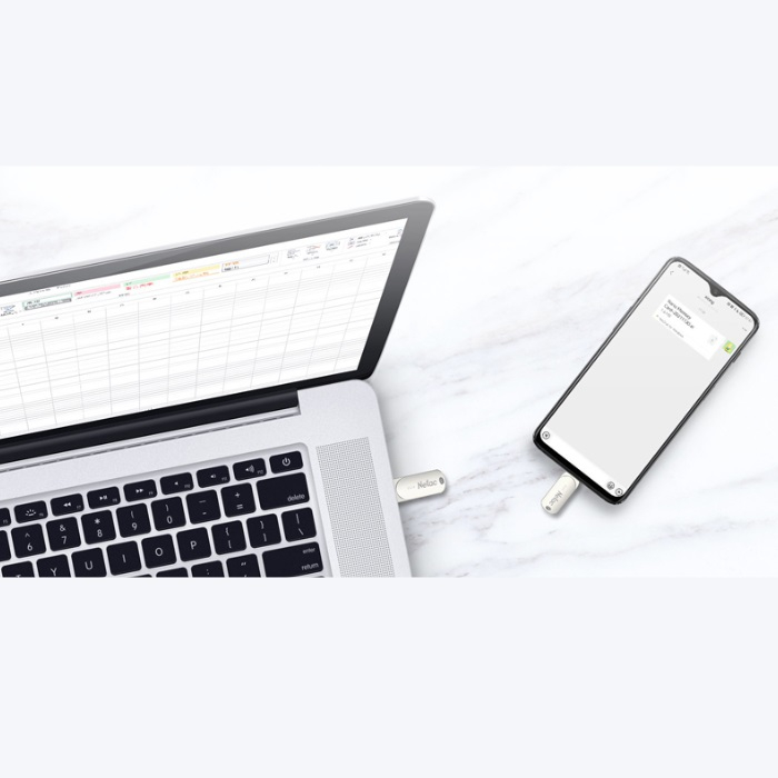 فلش مموری USB 3.2 / USB-C نتاک مدل U785C ظرفیت 128 گیگابایت