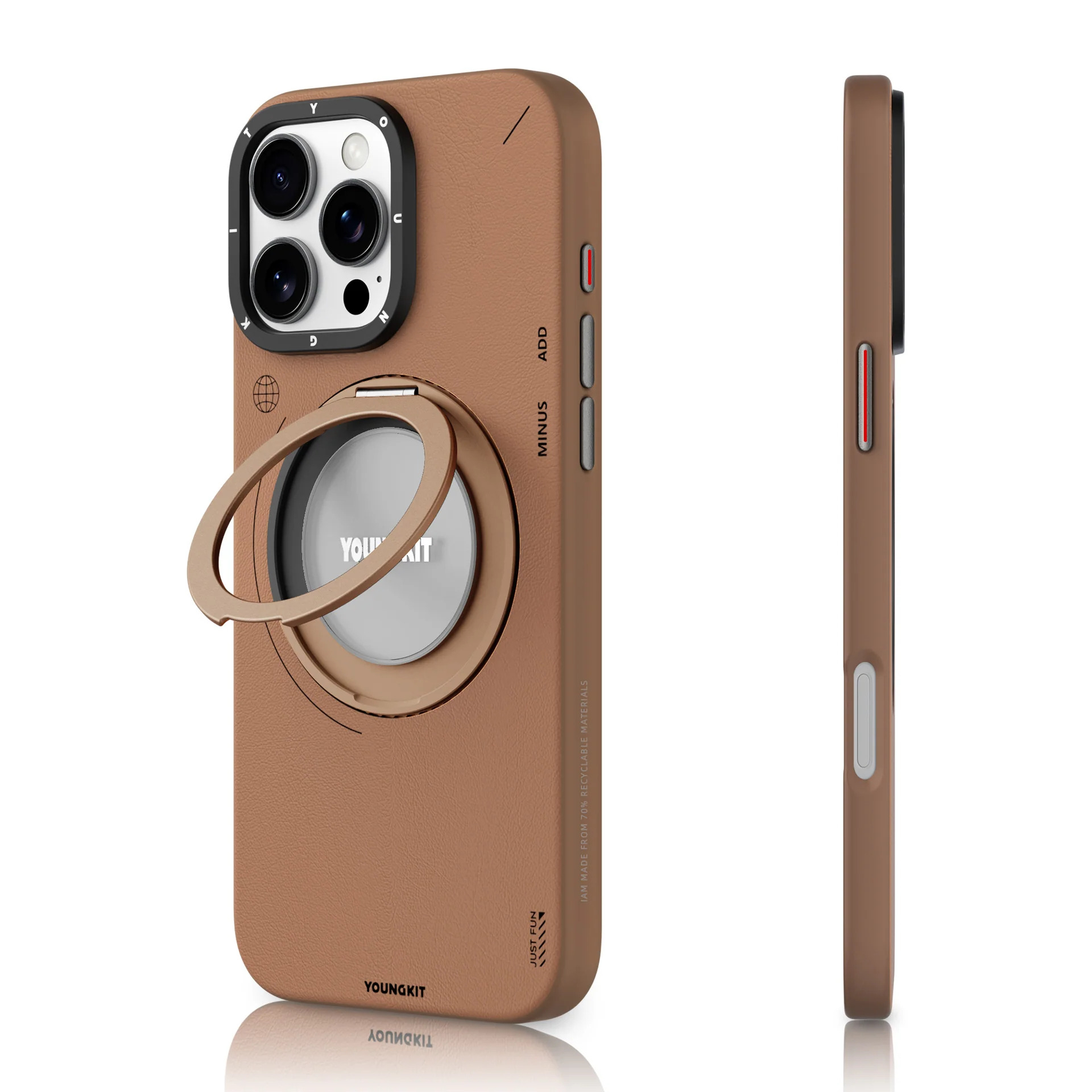 کاور یانگ کیت مدل Leather 360° مناسب برای گوشی موبایل اپل iphone 15promax