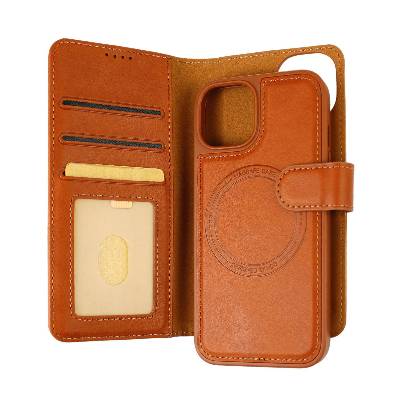 کیف کلاسوری اچ دی دی مدل چرمی مگ سیف مناسب برای گوشی موبایل اپل 13/IPHONE 14