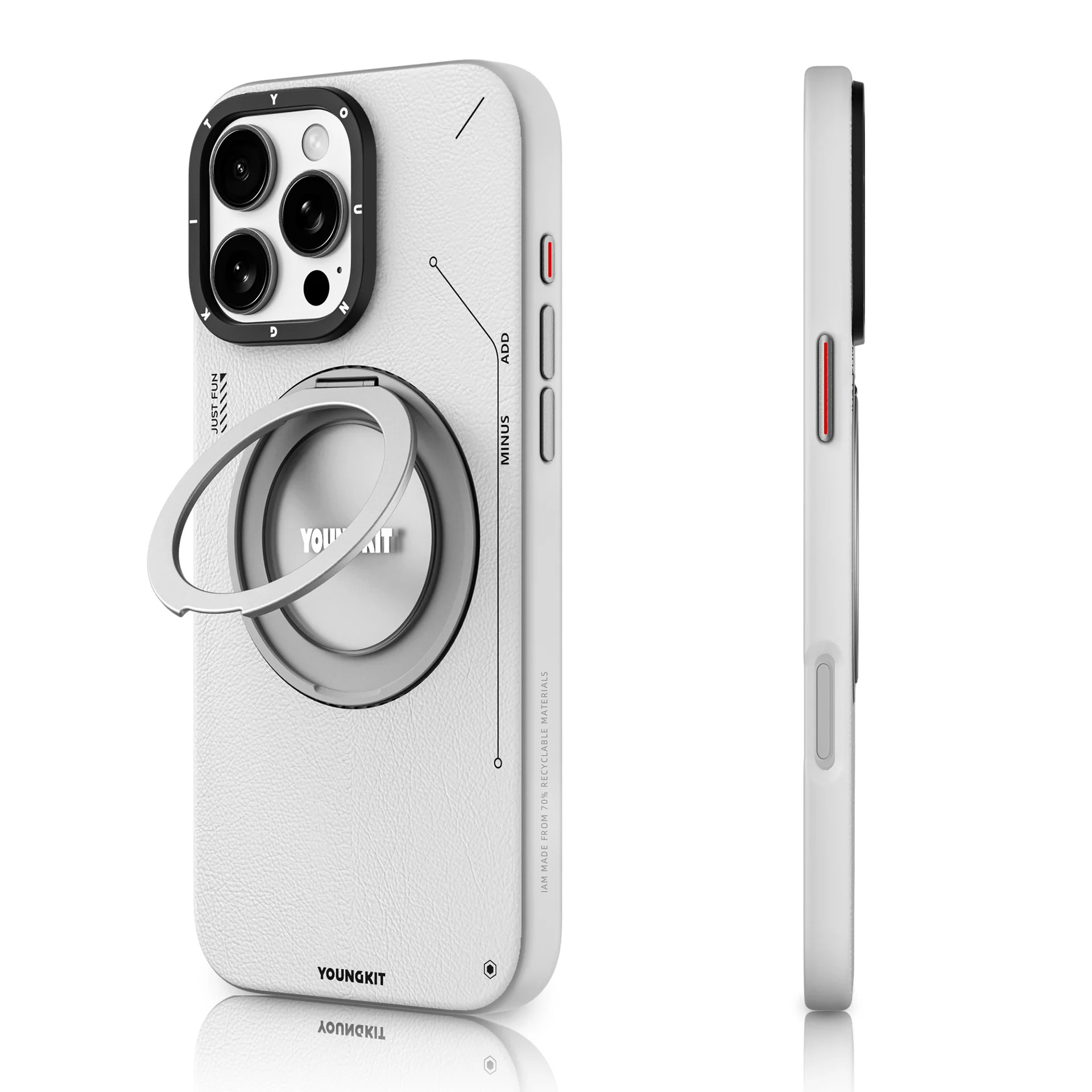 کاور یانگ کیت مدل Leather 360° مناسب برای گوشی موبایل اپل iphone 15promax