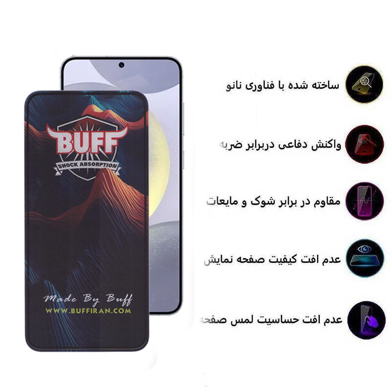 محافظ صفحه نمایش بوف مدل 5D Mountain مناسب برای گوشی موبایل سامسونگ Galaxy S25 Plus