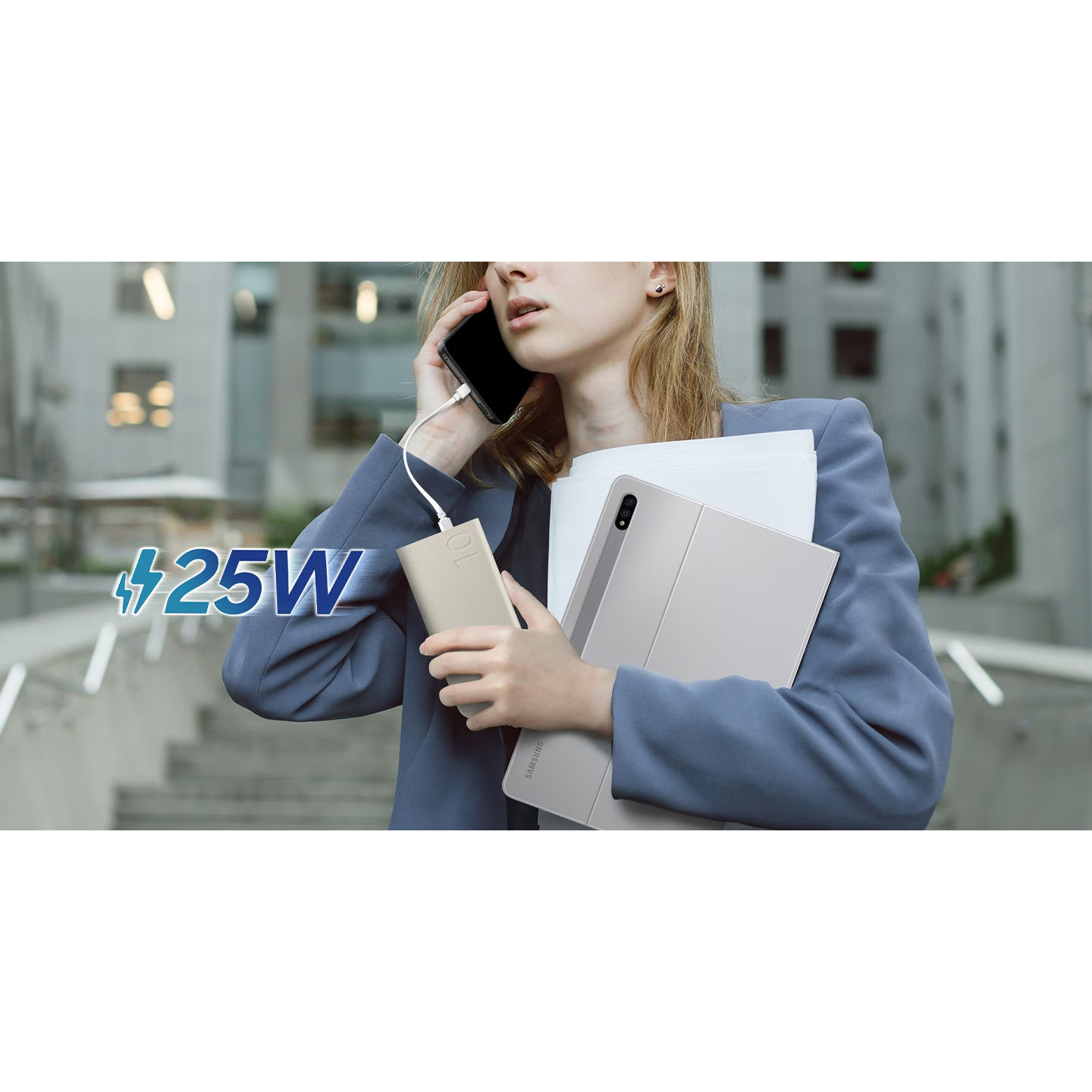 پاوربانک 25 وات سامسونگ مدل EB-P3400 ظرفیت 10000 میلی آمپر ساعت