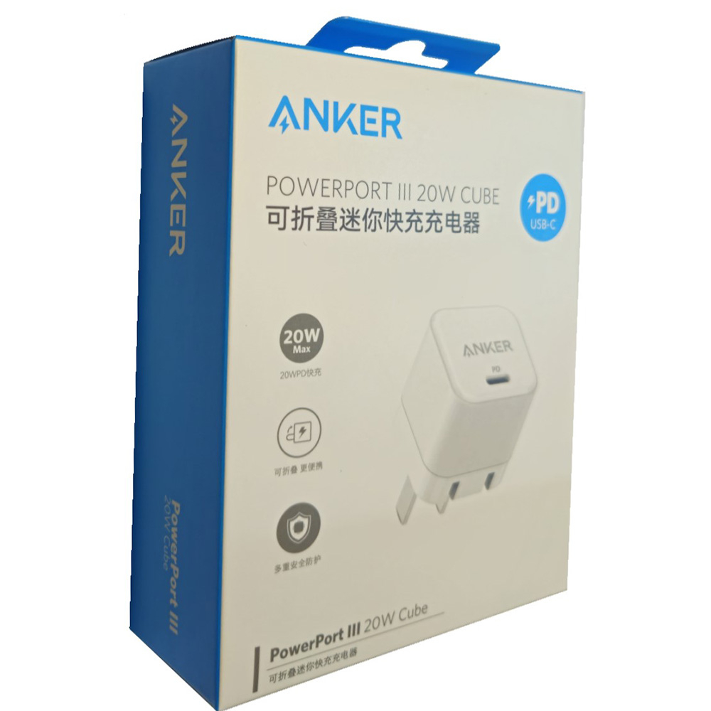 شارژر دیواری 20 وات انکر مدل PowerPort III 20W Cube