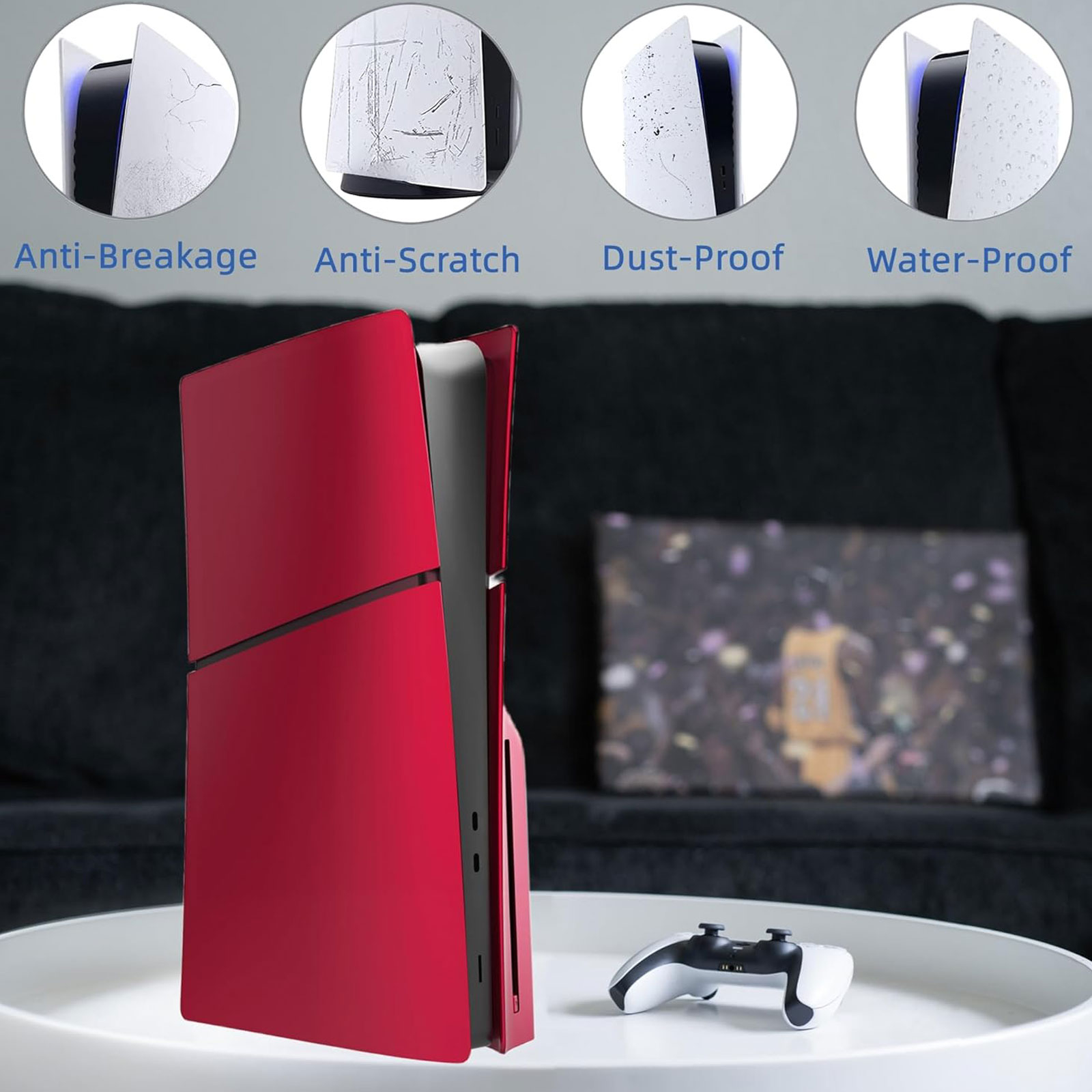 فیس پلیت پلی استیشن 5 سونی مدل Slim Volcanic Red