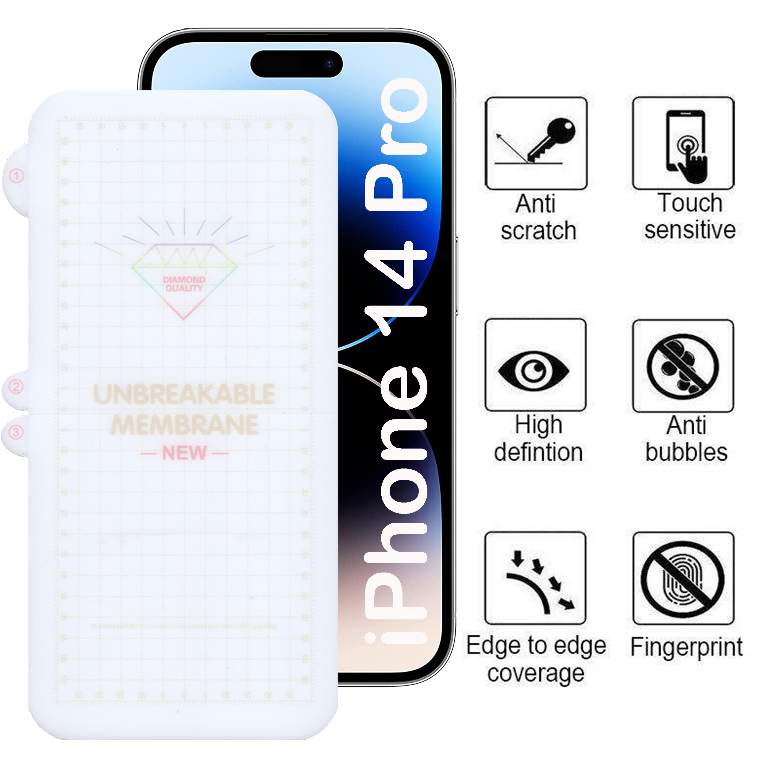 محافظ صفحه نمایش بوف مدل Hydrogel-G مناسب برای گوشی موبایل اپل iPhone 14 Pro