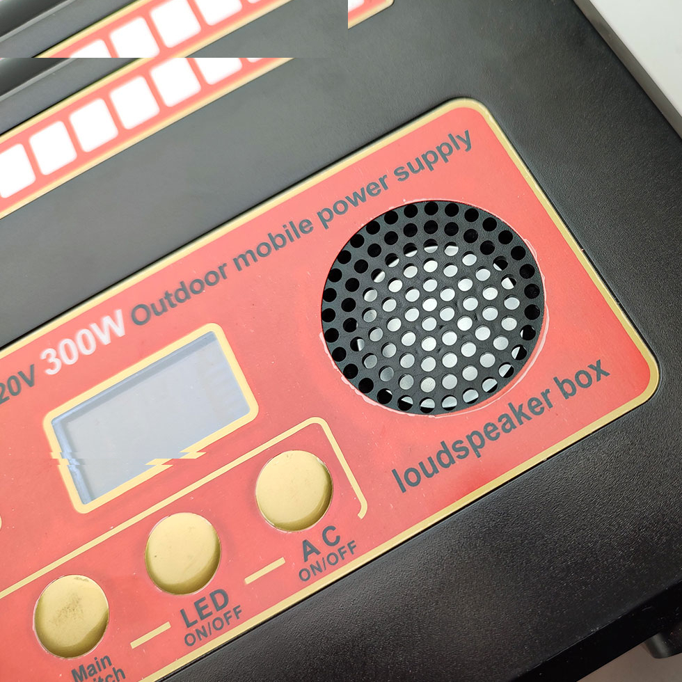 پاوربانک مدل مولتی 300W کمپینگ اسپیکردار 12v-220v ظرفیت 25000 میلی آمپر ساعت