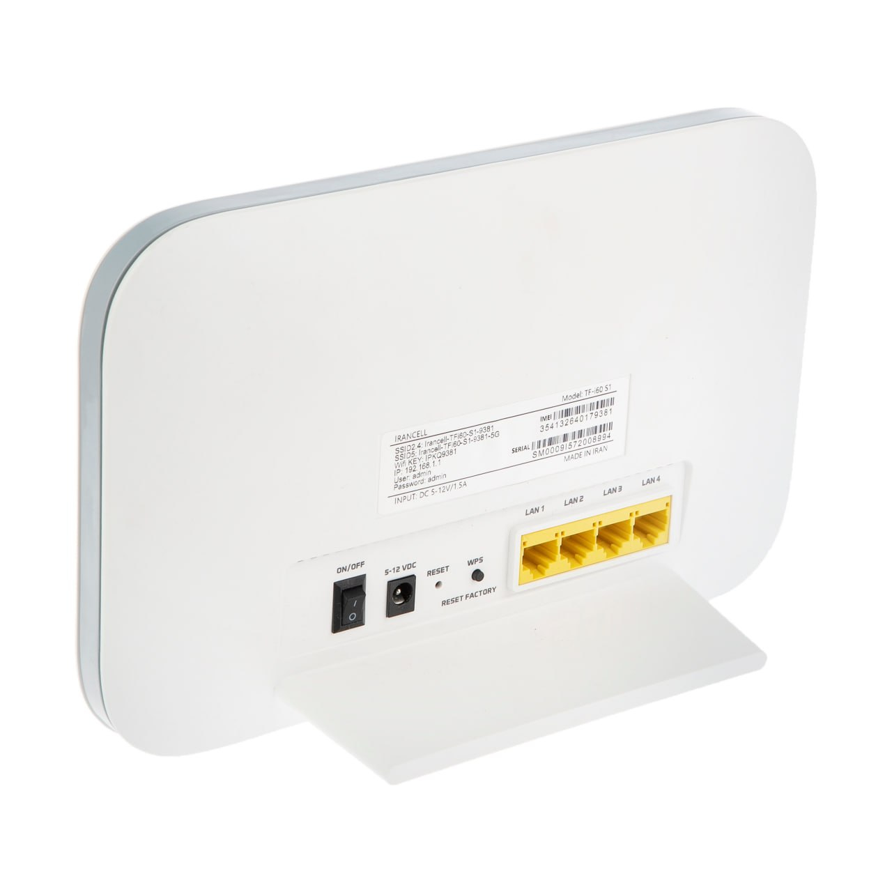 مودم 4G/TD-LTE مدل  مودم 4G/TD-LTE سپنتا مدل TF-i60 S1به همراه سیم کارت و 2000 گیگابایت اینترنت یک ساله