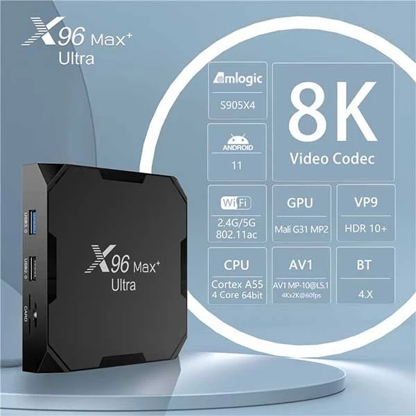 اندروید باکس ايكس96 مدل Max Plus ultra 4/64GB
