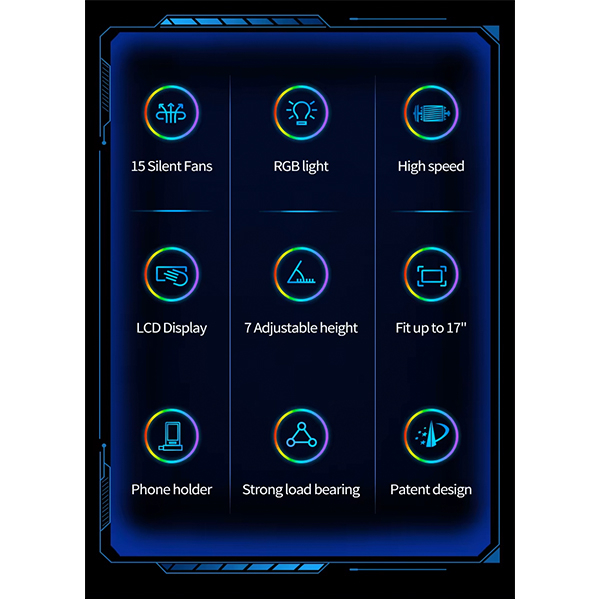 پایه خنک کننده لپ تاپ مدل F15 - RGB