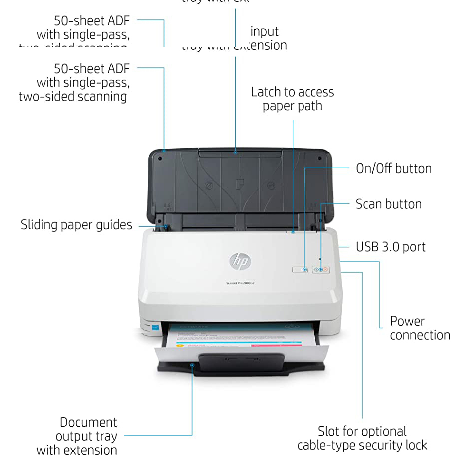 اسکنر اچپی مدل ScanJet Pro 2000 s2