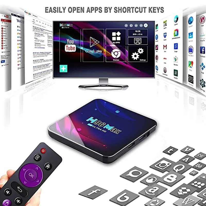 اندروید باکس اچ96 مدل MAX V11 4K 4/64GB