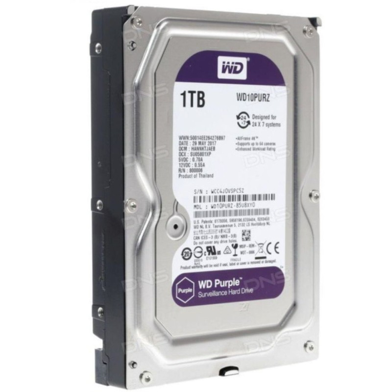هارددیسک اینترنال وسترن دیجیتال مدل Purple wd10purz ظرفیت 1 ترابایت