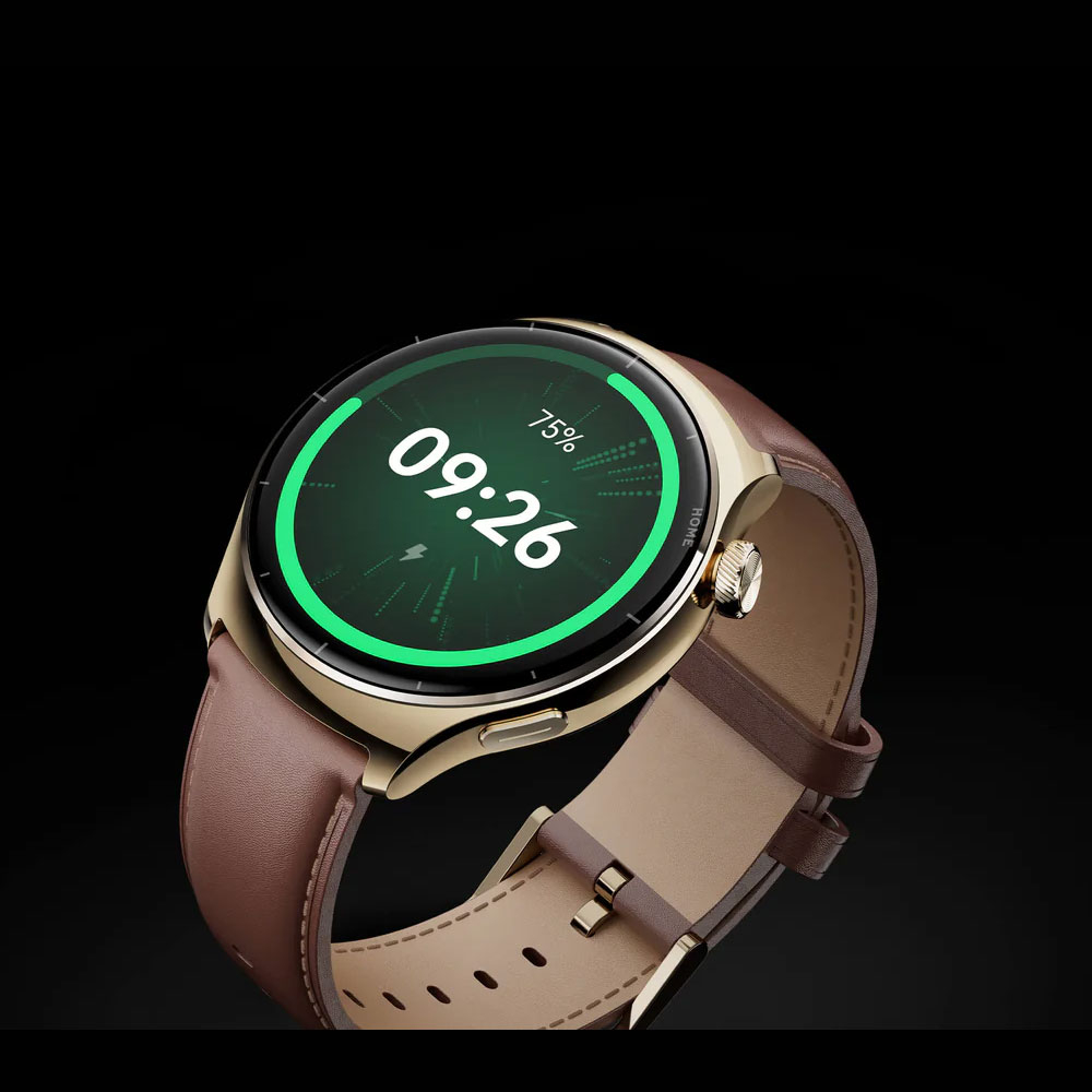 ساعت هوشمند میبرو مدل Lite 3 Pro بند چرمی، ضد آب، صفحه نمایش AMOLED، روشنایی 1000 نیتی، دارای قابلیت صفحه همیشه روشن، سنسور اکسیژن خون، سنسور ضربان قلب