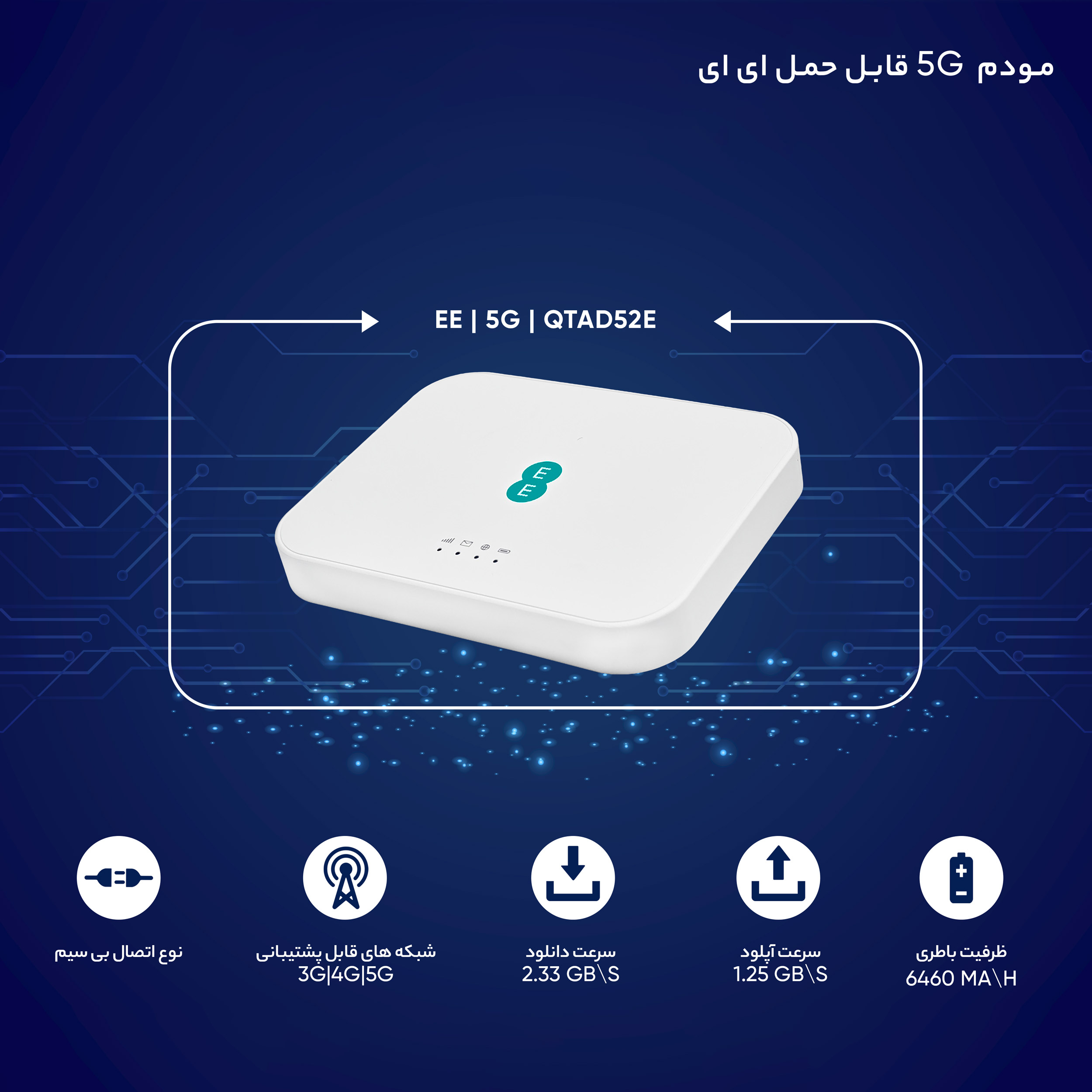 مودم 5G ای ای مدل QTAD52E