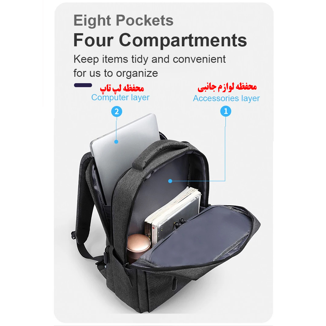 کوله پشتی لپ تاپ مدل Urban Live Style مناسب برای لپ تاپ سایز 15.6 اینچی