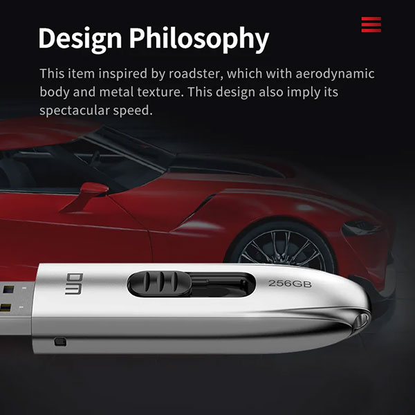 فلش مموری دی ام USB3.1 مدل FS220 ظرفیت 128 گیگابایت