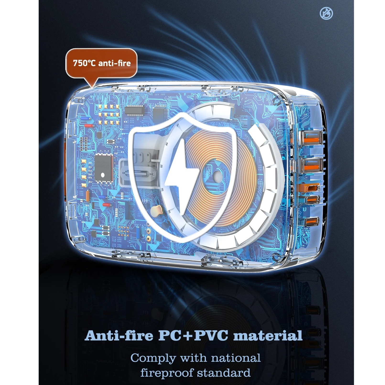 شارژر رومیزی الدینیو مدل GAN-6IN1-Q4010-140W