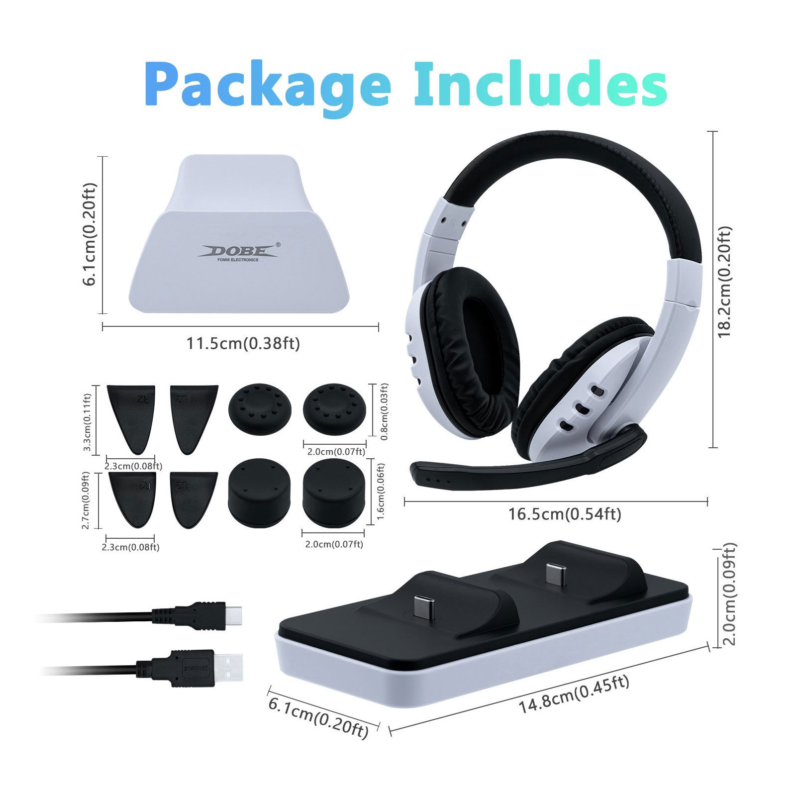 لوازم جانبی پلی استیشن 5 دابی مدل TP5-0578 مجموعه 12 عددی