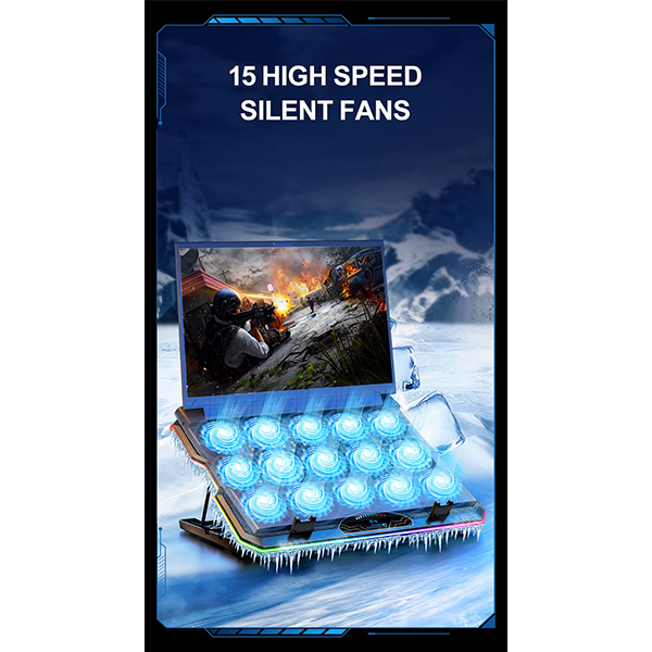 پایه خنک کننده لپ تاپ مدل F15 - RGB
