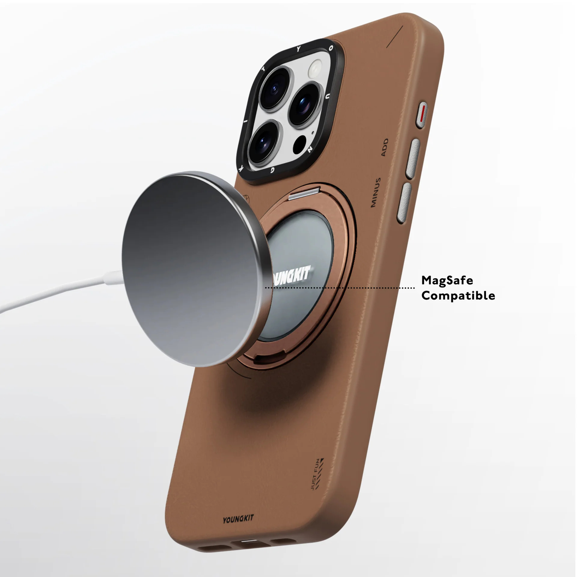کاور یانگ کیت مدل Leather 360° مناسب برای گوشی موبایل اپل iphone 15promax