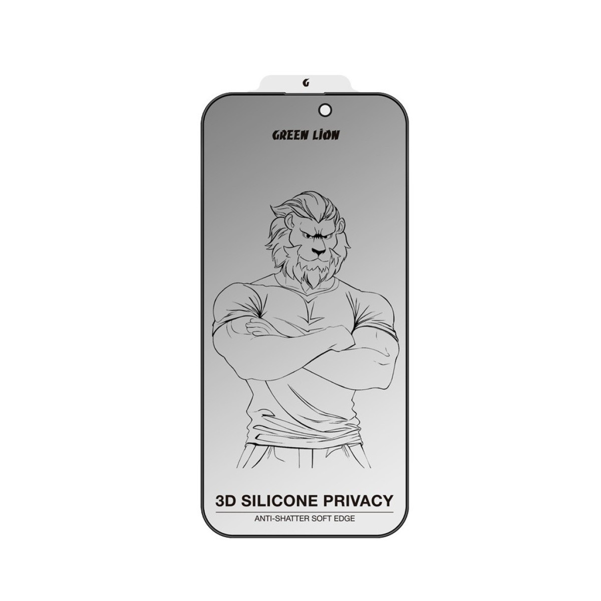 محافظ حریم شخصی صفحه نمایش گرین لاین مدل 3D Silicone Plus Privacy مناسب برای گوشی موبایل اپل iPhone 16 Pro Max