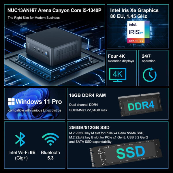 کامپیوتر کوچک ایسوس مدل NUC13ANHi5 -8-256