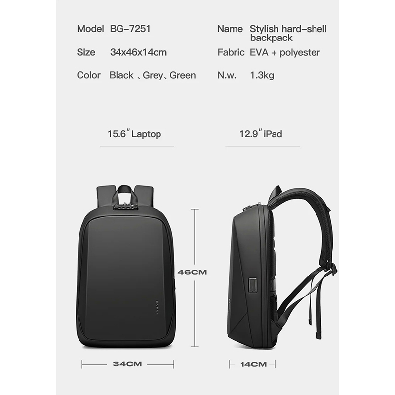 کوله پشتی لپ تاپ بنج مدل 7251 مناسب برای لپ تاپ تا 15.6 اینچی