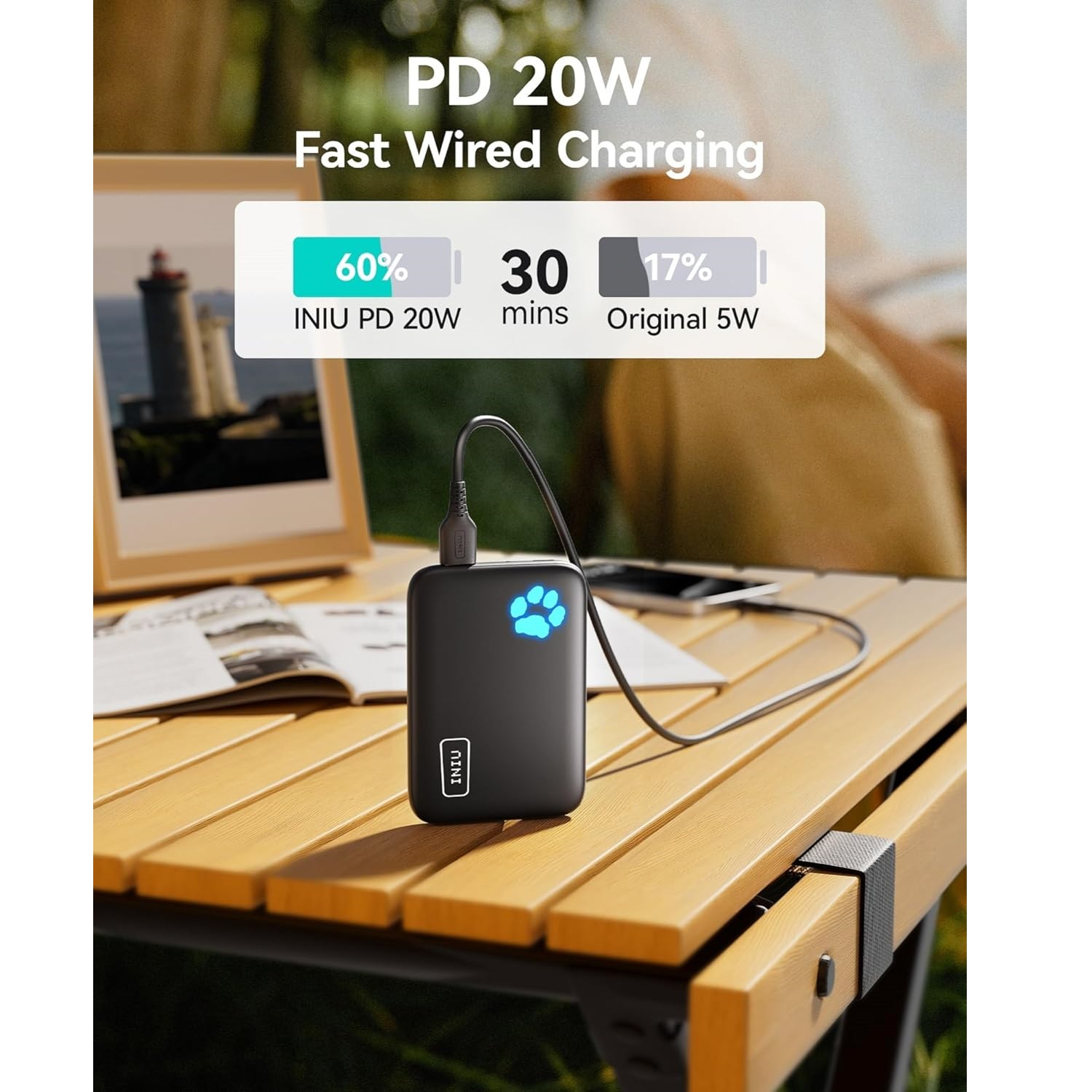پاوربانک اینیو مدل BI-B43 ظرفیت 10000 میلی آمپر ساعت
