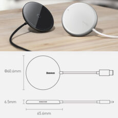 شارژر بی سیم باسئوس مدل Simple Mini Magnetic Wireless Charger WX01-JKF