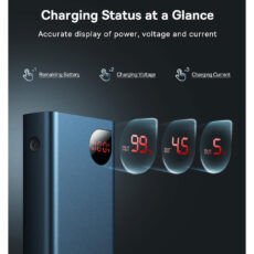 پاوربانک 65 وات بیسوس مدل B08TH ظرفیت 20000 میلی آمپر ساعت به همراه کابل USB-C به USB-A