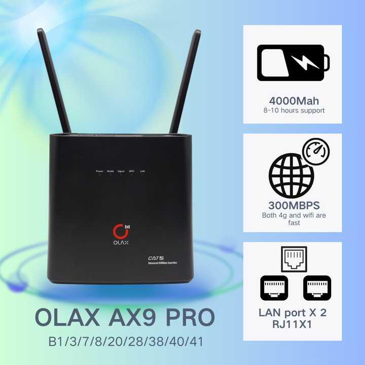 مودم 3G/4G اولاکس مدل AX9 Pro به همراه سیم کارت و 300 گیگابایت اینترنت یکساله