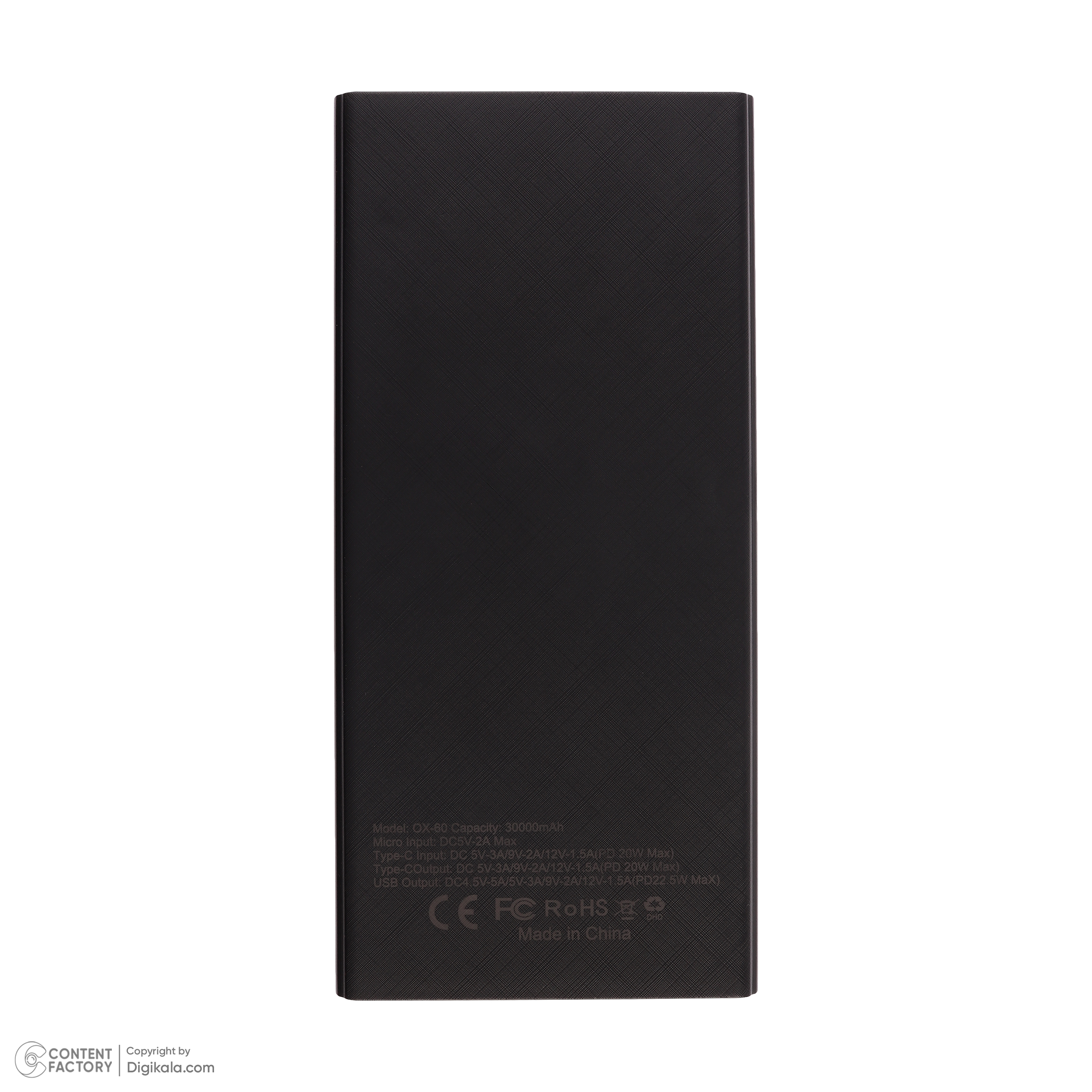 پاوربانک 22.5 وات اکسیژن مدل OX-60 ظرفیت 30000 میلیآمپر ساعت