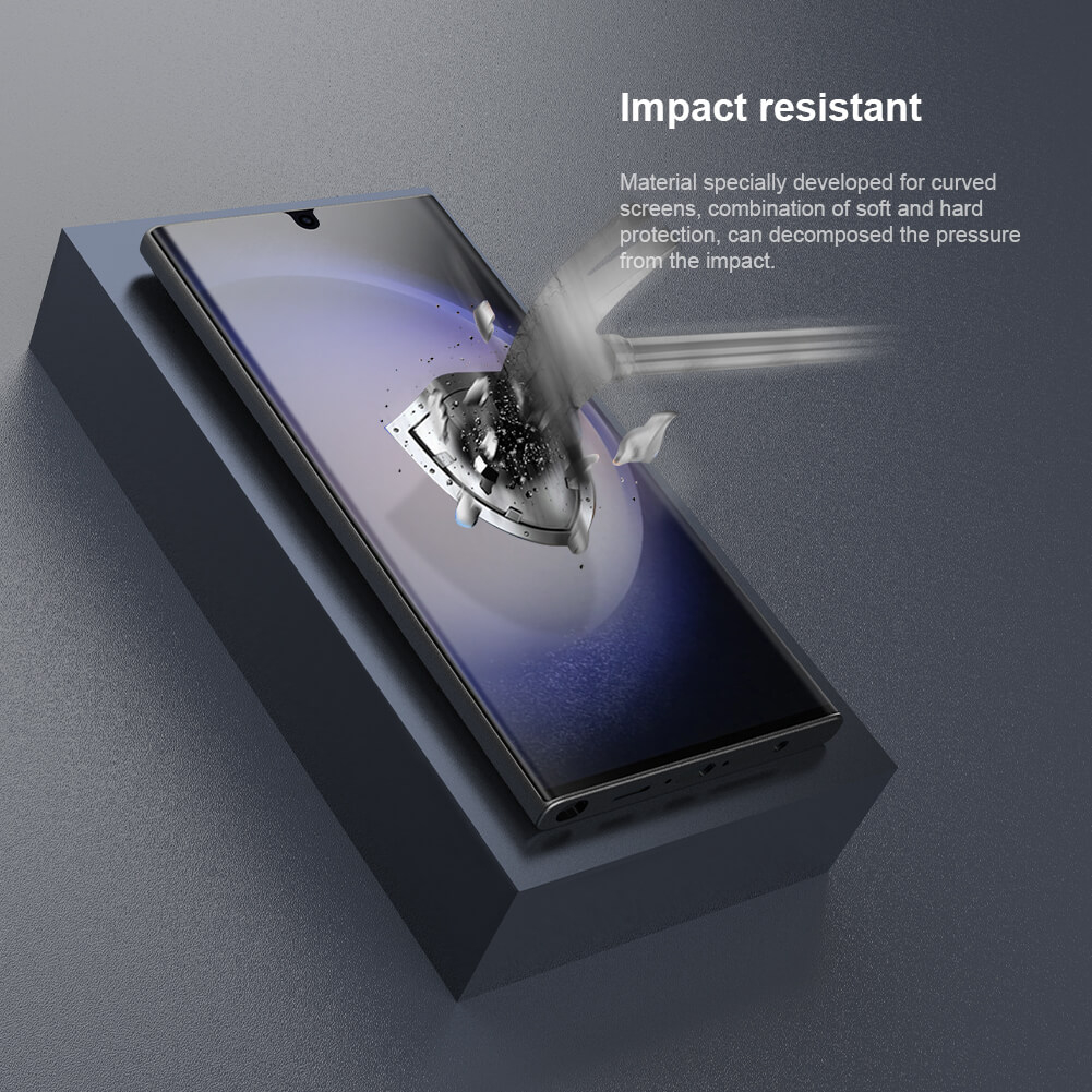 محافظ صفحه نمایش نیلکین مدل Impact Resistant مناسب برای گوشی موبایل سامسونگ Galaxy S24 Ultra بسته 2 عددی