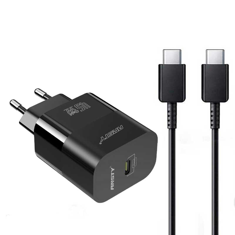 شارژر دیواری 45 وات انستی مدل AY-014 به همراه کابل تبدیل USB-C