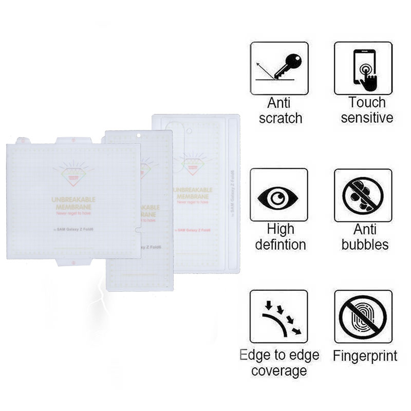 محافظ صفحه نمایش بوف مدل Hydrogel مناسب برای گوشی موبایل سامسونگ Galaxy Z Fold 6 به همراه محافظ پشت گوشی
