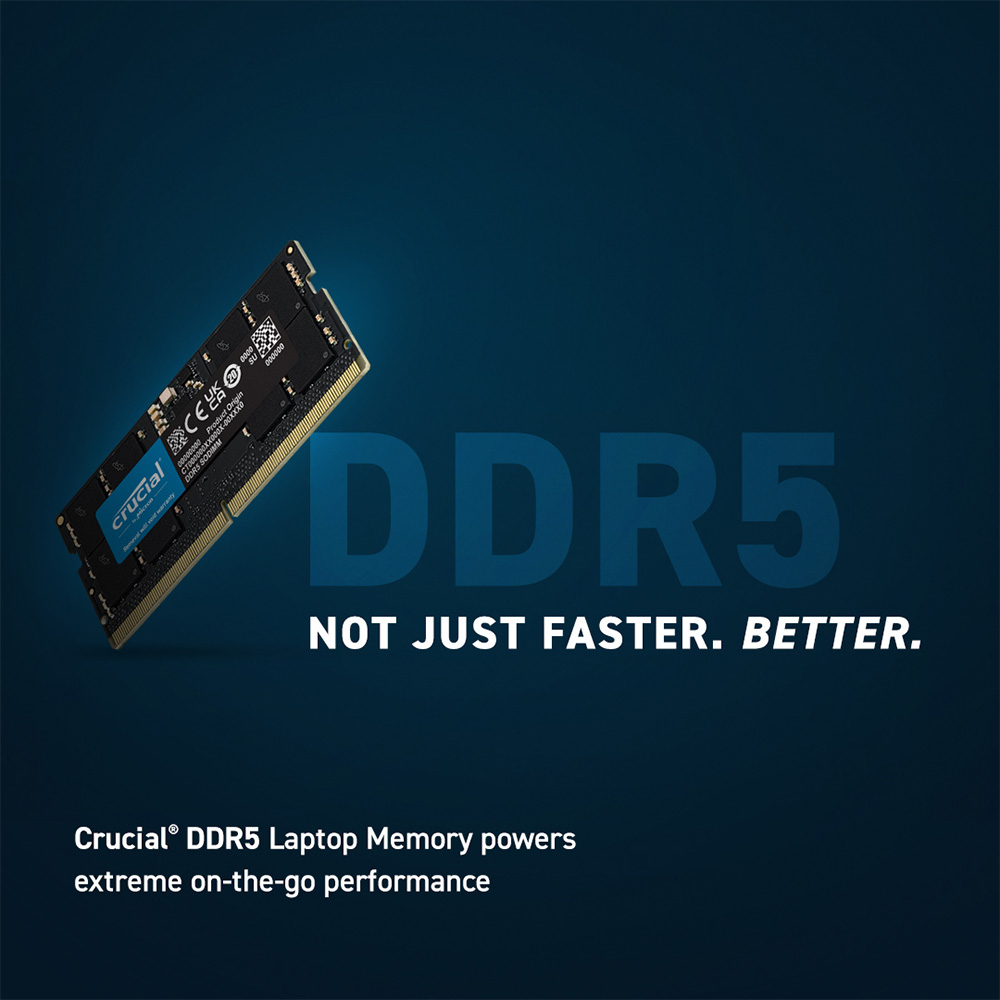 رم لپ تاپ DDR5 تک کاناله 5600 مگاهرتز CL46 کروشیال مدل CT16 ظرفیت 16 گیگابایت