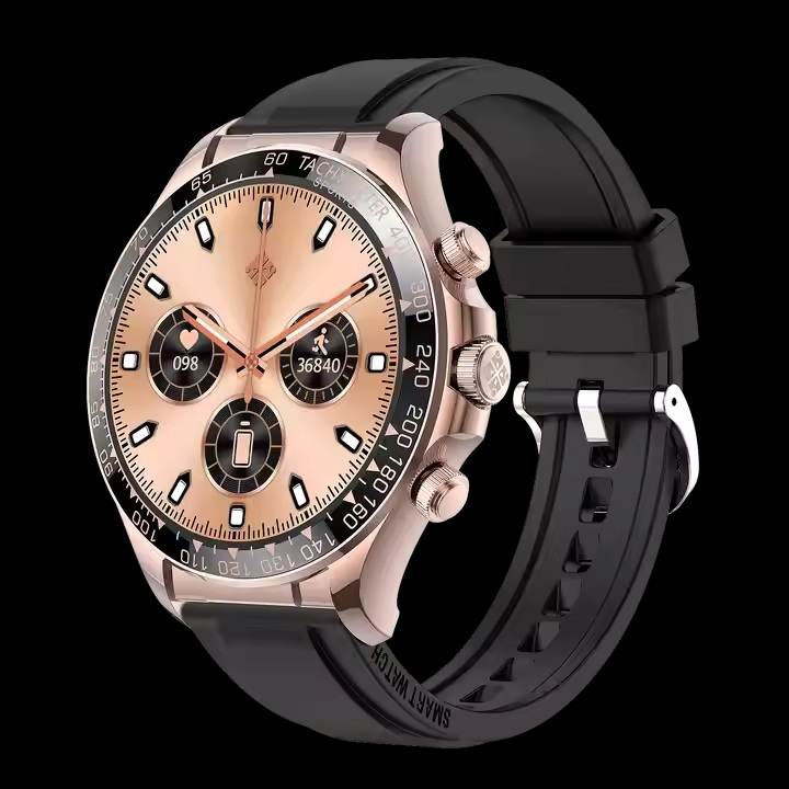 ساعت هوشمند مدل 2025 Fashion Crown دارای قابلیت های صفحه نمایش رنگی، صفحه نمایش لمسی، کنترل سطح اکسیژن خون، قابلیت مکالمه از طریق بلوتوث بند استیل