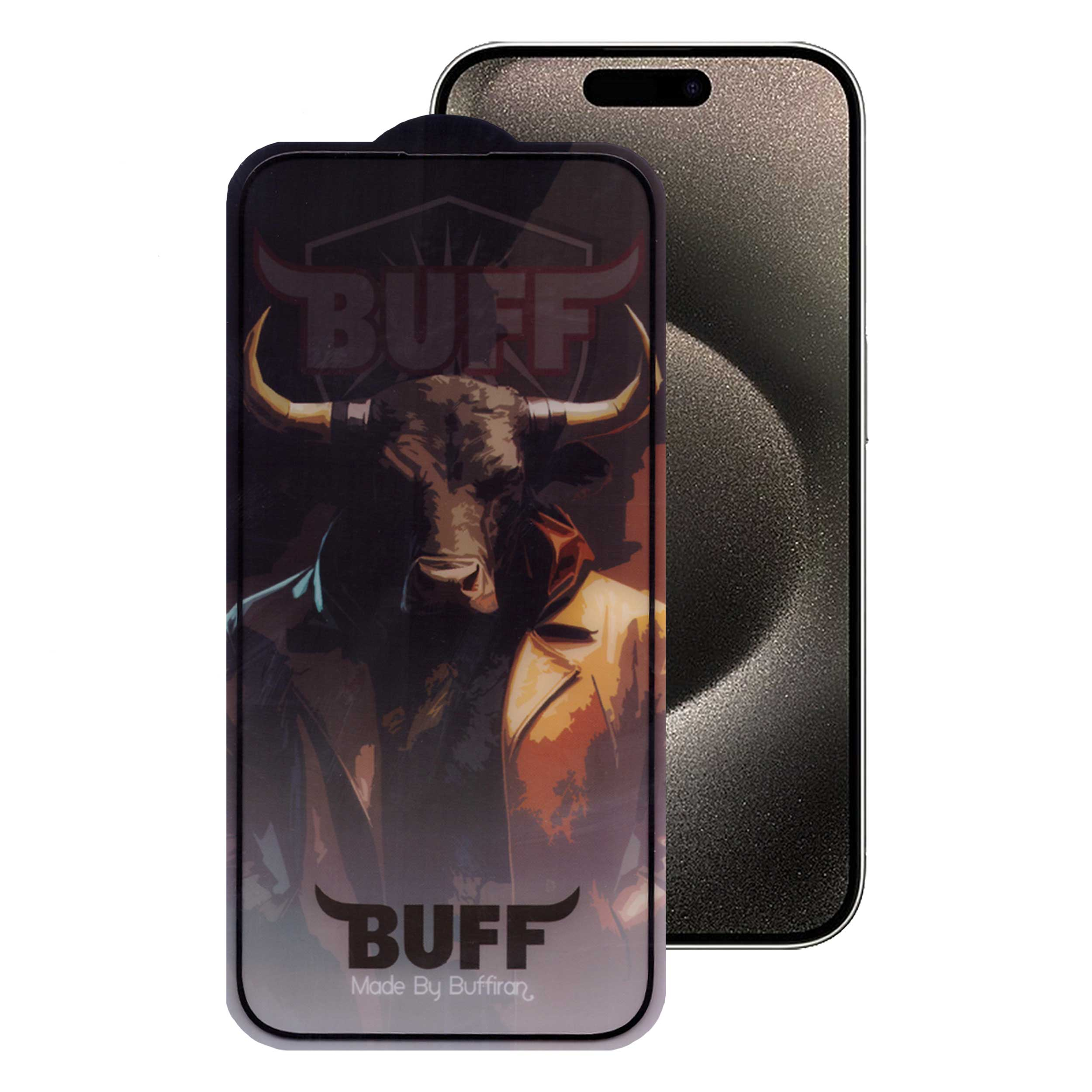 محافظ صفحه نمایش بوف مدل 5D Buffer مناسب برای گوشی موبایل اپل iPhone 15 Pro Max