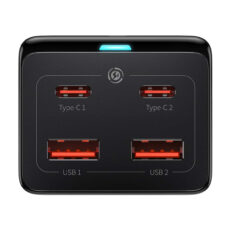 شارژر رومیزی 65 وات بیسوس مدل Powerstrip 65W به همراه کابل تبدیل USB-C