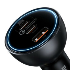 شارژر فندکی 100 وات باسئوس مدل TZCCZM-0G به همراه کابل USB-C